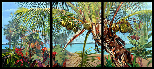 Inlet I-II-II Triptych by Joyce Lazzara. Size 48X108