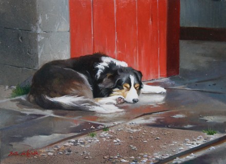 loyalle Waiting by Beth de Loiselle - Oil 9X12