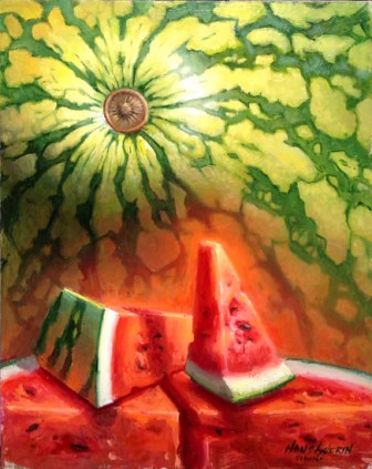 Inner Glow by Hans Guerin - oil on panel - 10X8