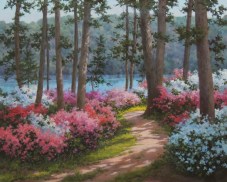 Favorite Azaleas by Barbara Nuss Oil, 24X30