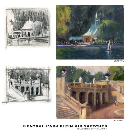 NOAPS D'Amico Central park plein air sketches hi-res