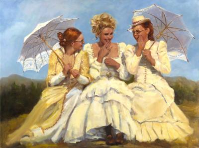 NOAPS Marchand Sharing Secrets 30x40 Oil on Canvas