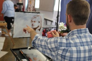 NOAPS Adam with Michelle's Portrait