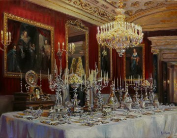 NOAPS Lindsay Goodwin- Set for Receiving Royalty, Chatsworth House 14x18