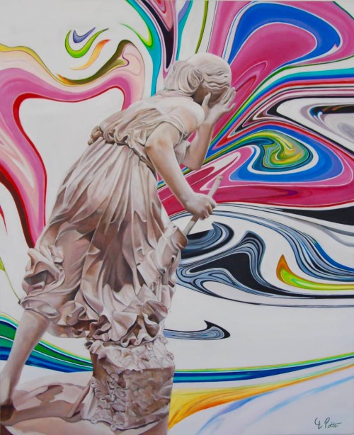 NOAPS Pitts Brave the New World, oil on canvas, 60x50 inches, collection of the artist